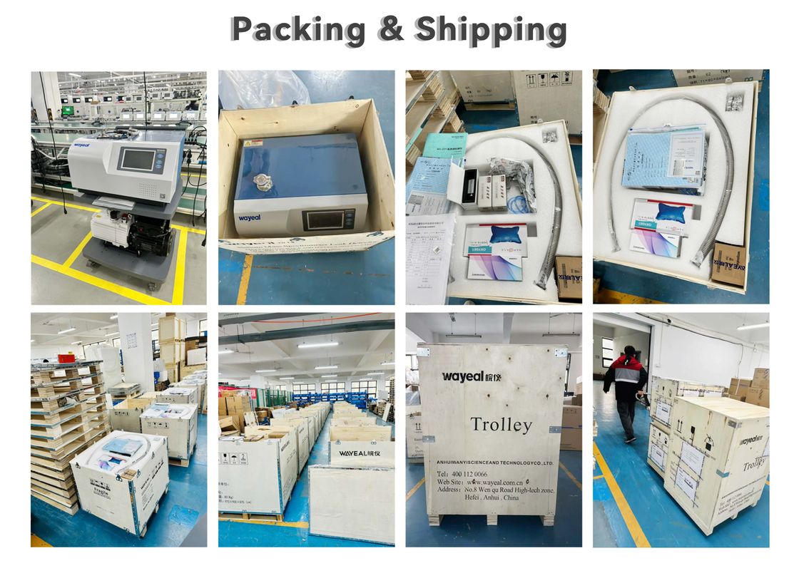 Mini Sızıntı Algılama Hızı 5*10-13Pa.m3/s Helium Sızıntı Algılayıcısı 7 Inç Dokunmatik Ekranla